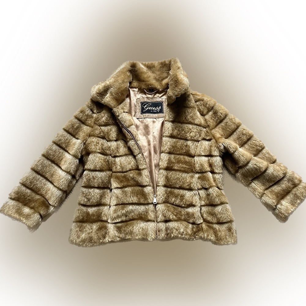 Guess Fur Coat rare y2k
